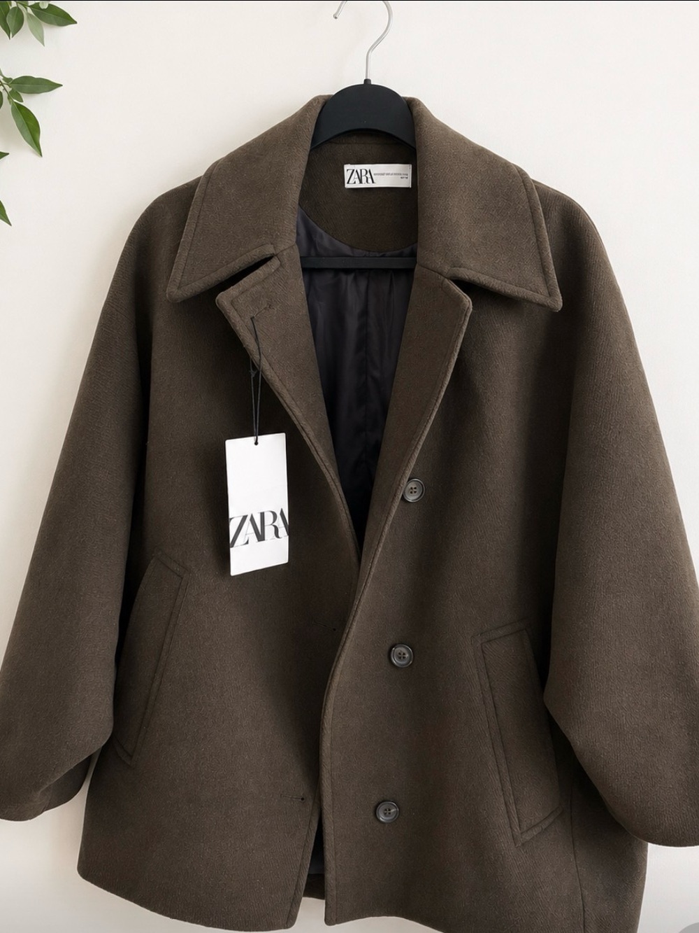 ZARA Oversized Coat Jacket XS NWT Retail $119